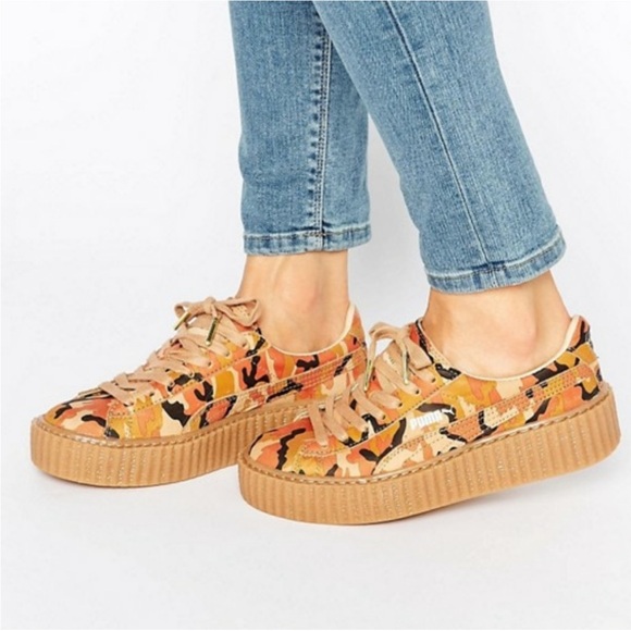 Puma X agents by Rihanna Camo Creepers Sneakers